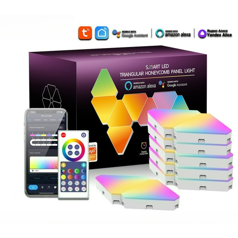 Board Game Room - Lámpara de Pared Triangular LED RGB