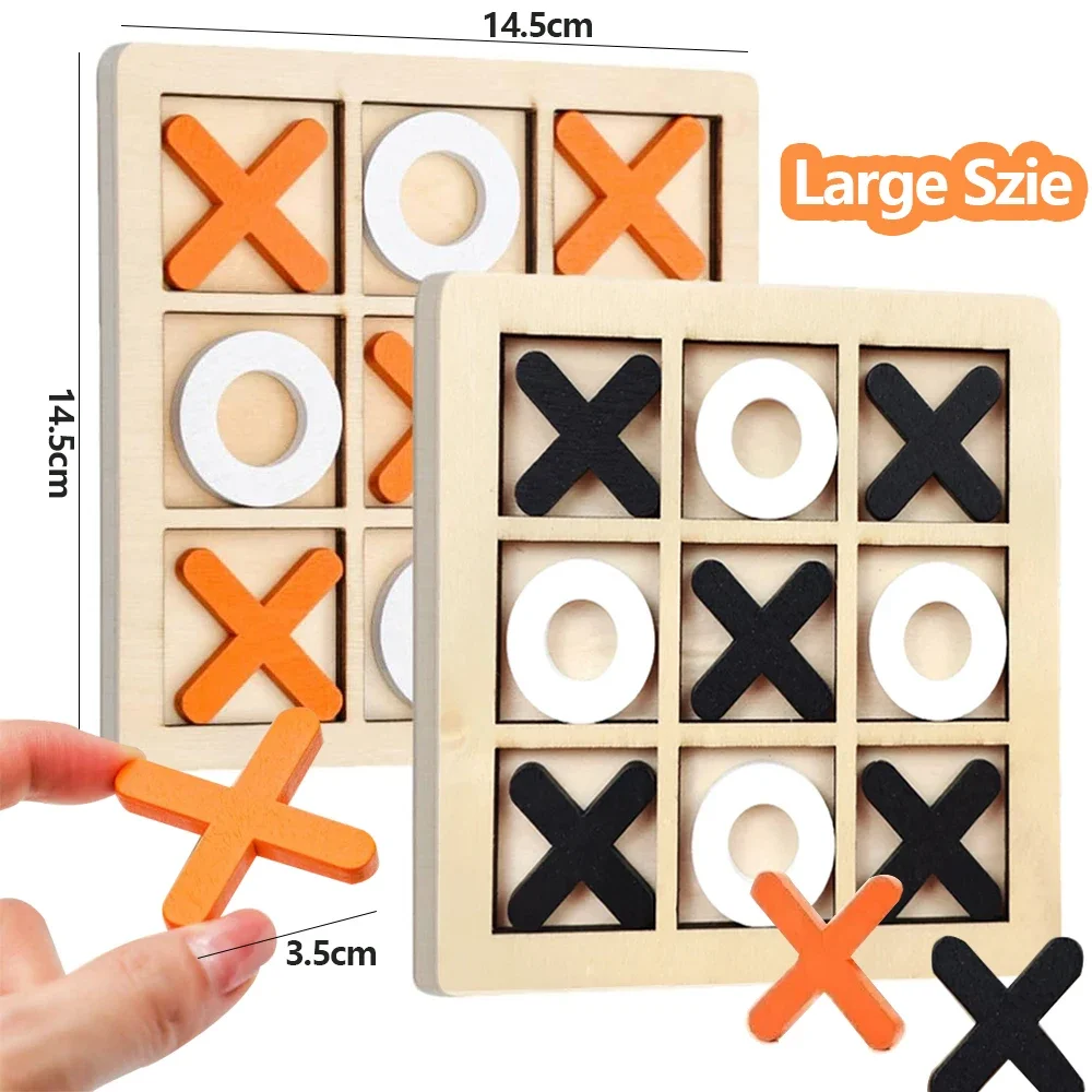 Board Game With Questions - Juego de madera XO Tic Tac