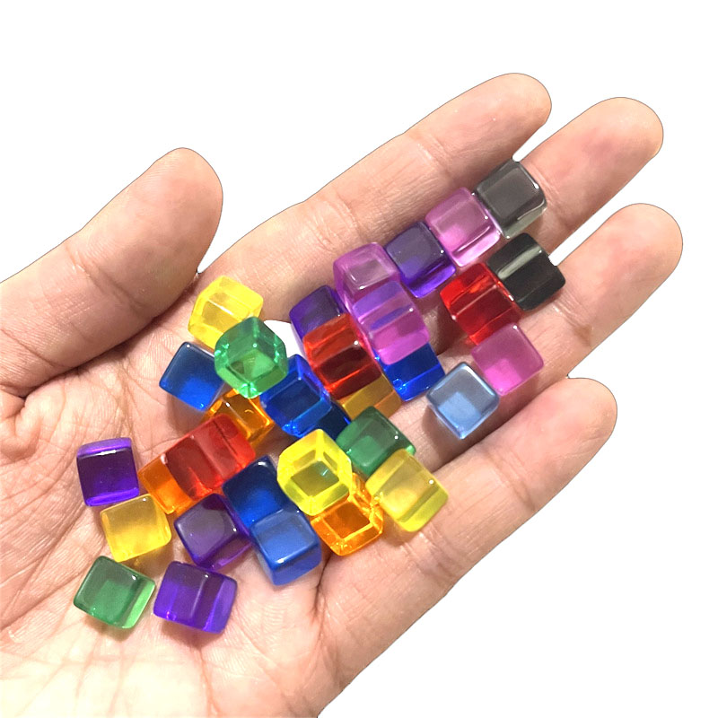 Board Game Quiz - 100 unids/set 8mm cubo transparente dados