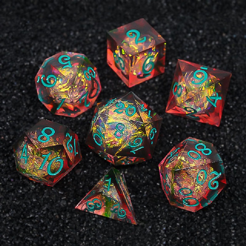 Board Game Roleplay - 7 unids/set dados de resina multiforma