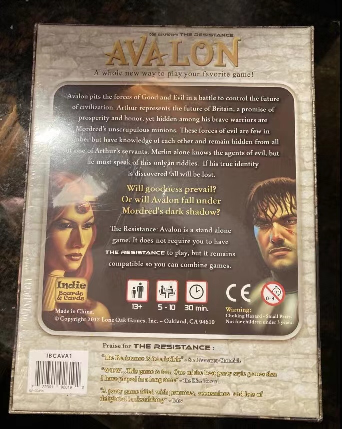 Cartas y tableros Indie | The  - Board Game Avalon reseña y precio